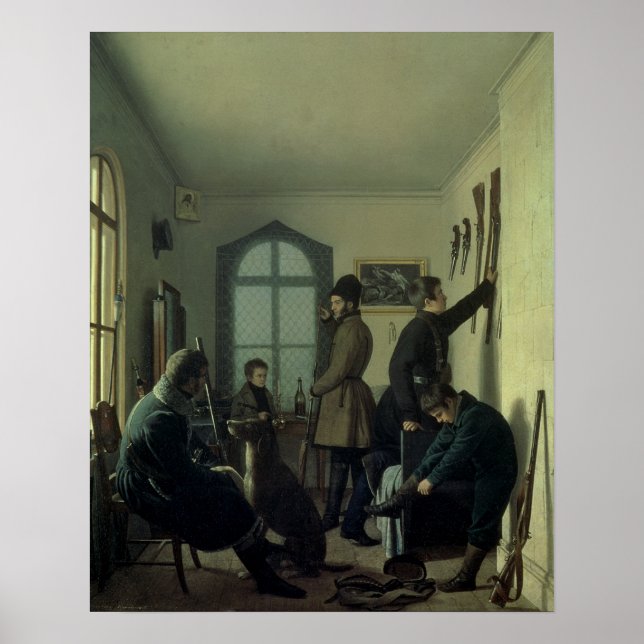Poster Preparations for Hunting, 1836 (Devant)