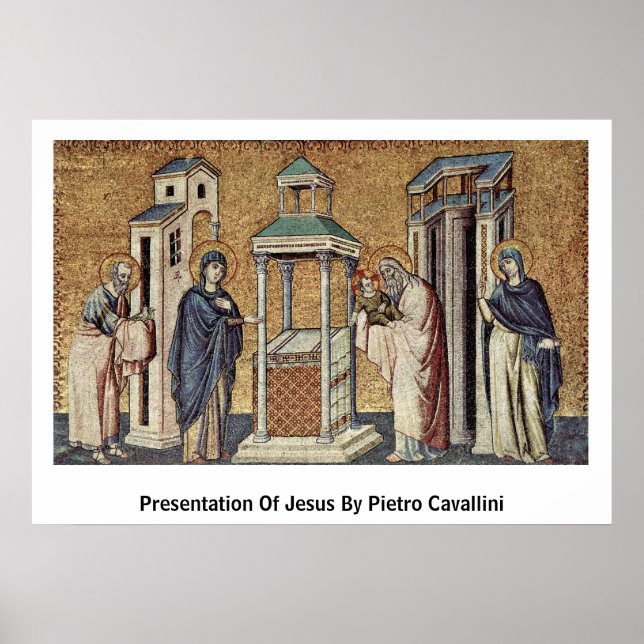 Poster Présentation De Jésus Par Pietro Cavallini (Devant)