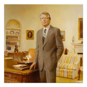 Poster président américain James Earl Carter Bureau Ovale