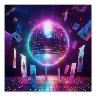 Poster Prêt Pour Une Nuit De Danse Et De Jeu