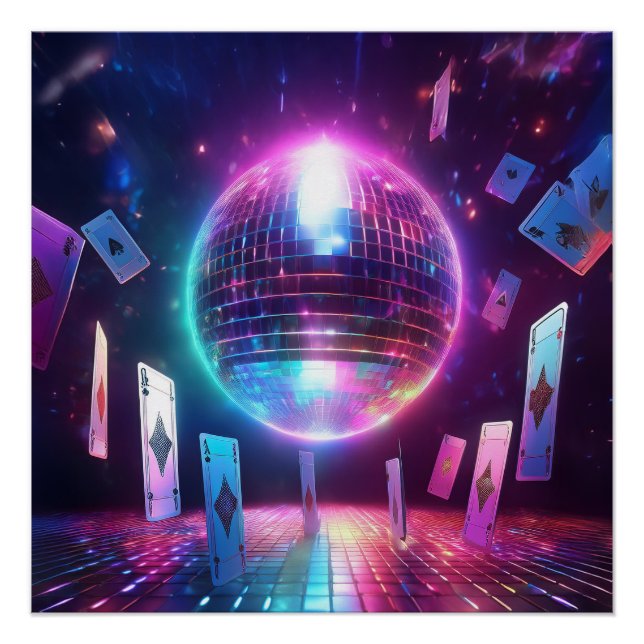 Poster Prêt Pour Une Nuit De Danse Et De Jeu (Devant)