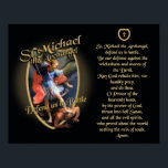 POSTER PRIÈRE À SAINT MICHAEL L'ARCHANGEL<br><div class="desc">PRIEZ SAINT MICHAEL L'ARCHANGEL Saint Michel l'Archange, défendez-nous au combat. Soyez notre défense contre la méchanceté et les pièges du diable. Puisse Dieu le réprimander, nous prions humblement, et faites-vous, ô Prince des armées célestes, par la puissance de Dieu, enfoncé dans l'enfer Satan, et tous les esprits maléfiques, qui se...</div>