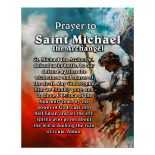 Poster Prière à Saint Michel l'Archange