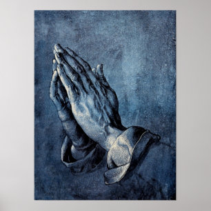 Poster Prière pliée de mains - Durer