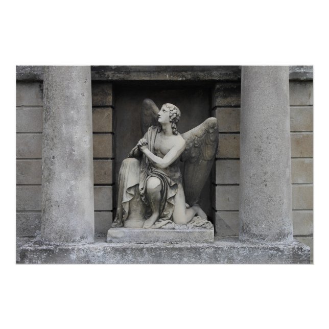 Poster Prière Sculpture d'ange (Devant)