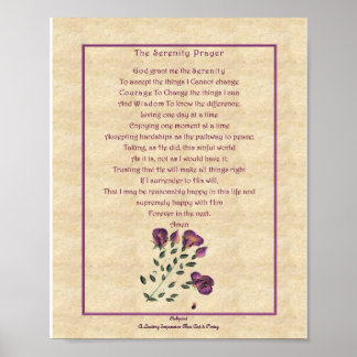 Poster prière zazzle Serenety