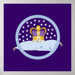 Poster Prince George de Cambridge Coussin et Couronne