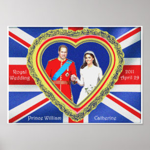 Poster Prince William et mariage royal de Catherine