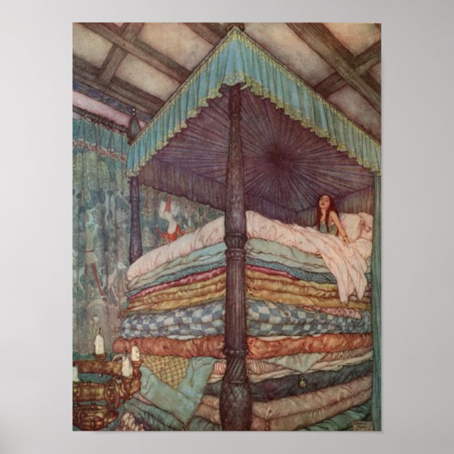 Poster Princess and Pea Poster Rackham Fairytale (Devant)