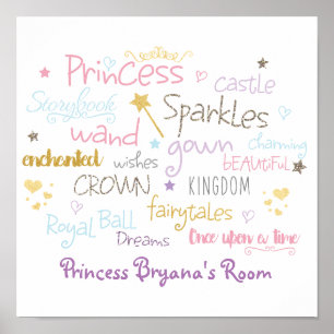 Poster Princess Fairy Tale Storybook Girls Girly