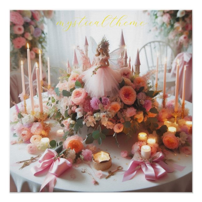 Poster princess party, mystical theme (Devant)