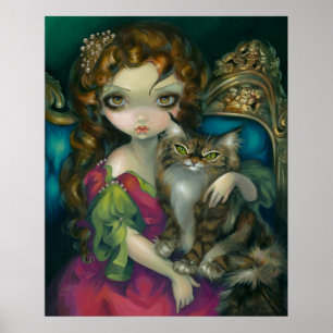 Poster Princesse avec un rococo d'IMPRESSION d'ART de