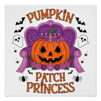 Poster princesse citrouille, halloween