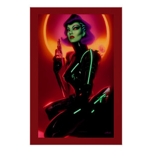 Poster Princesse Cybrella au Bal Cyberpunk