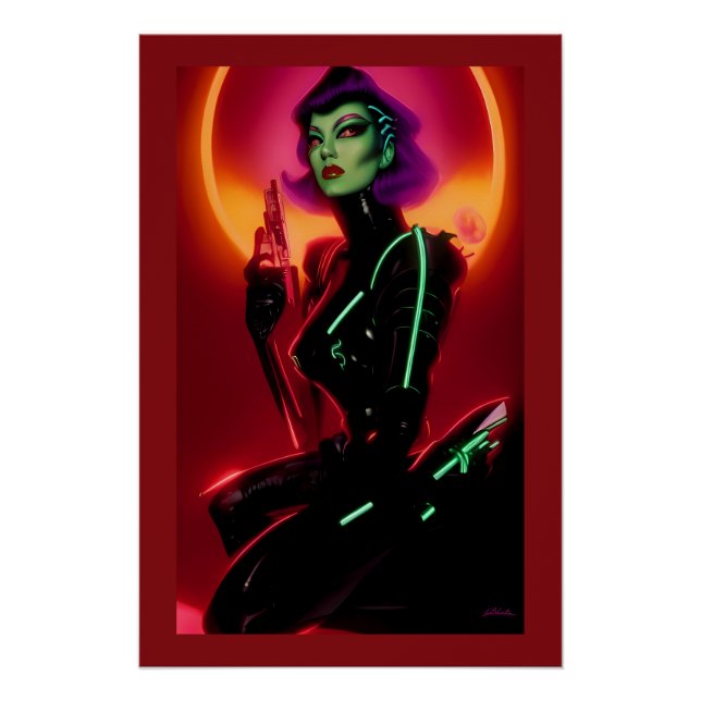 Poster Princesse Cybrella au Bal Cyberpunk (Devant)