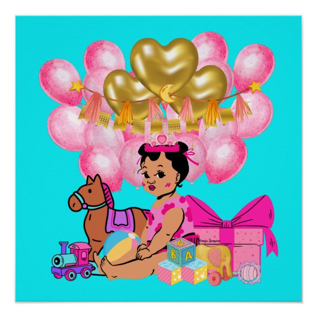 Poster Princesse en rose (Devant)