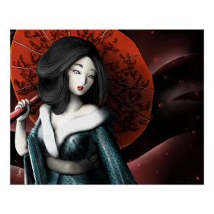 Poster Princesse japonaise - Taketori Monogatari