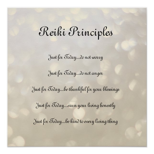 Poster Principes de Reiki (Devant)