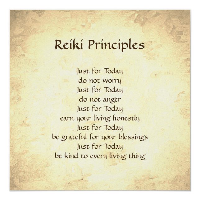 Poster Principes de Reiki (Devant)