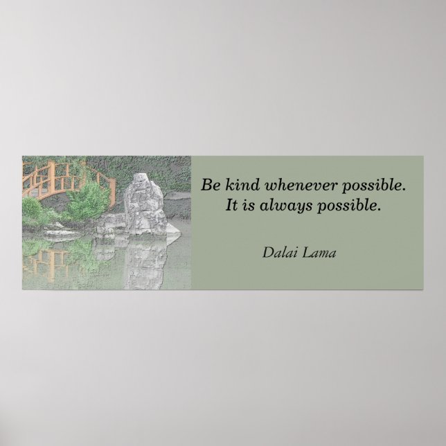 Poster print Dalai Lama quote (Devant)