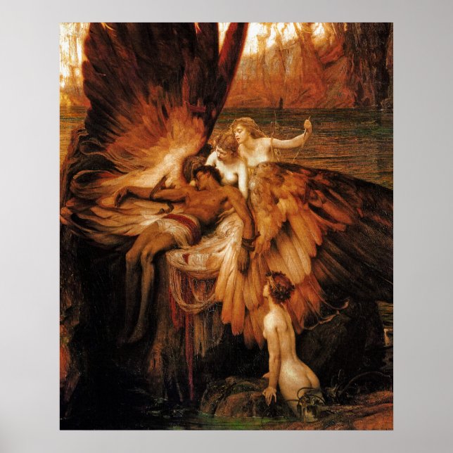 Poster Print: The Lament for Icarus by H. Draper (Devant)