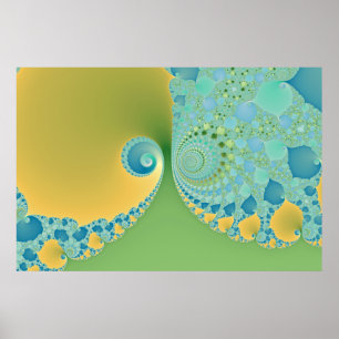 Poster Printemps Arrives - Art Fractal