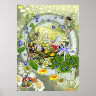 Poster Printemps Fées Baby girl Décor