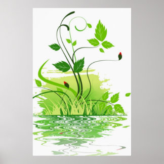 Poster Printemps vert