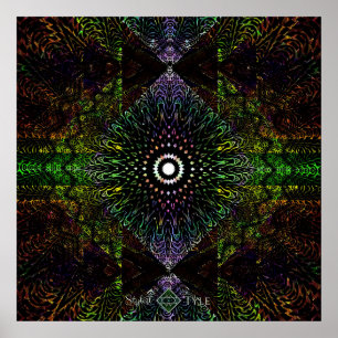 Poster Prisme triangulaire tribal