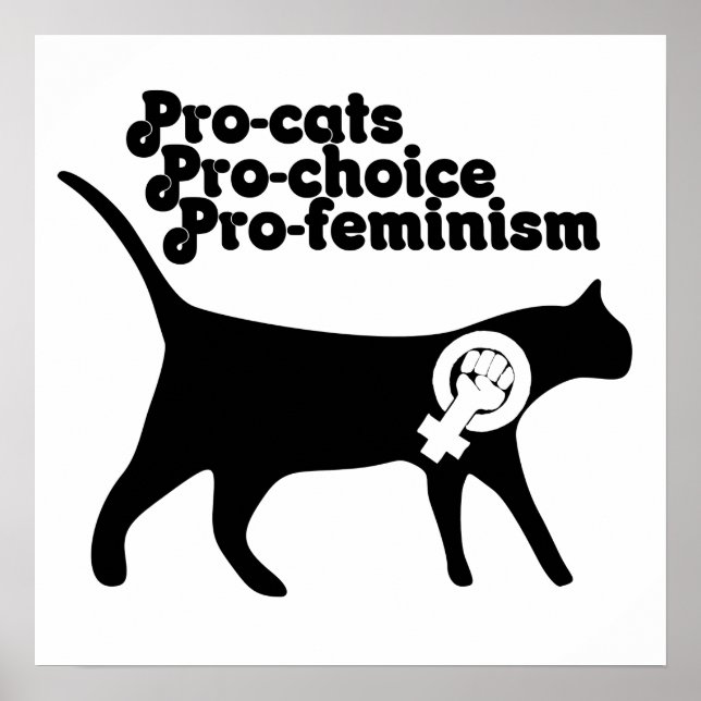 Poster Pro Cats pro Choice pro Feminisme (Devant)