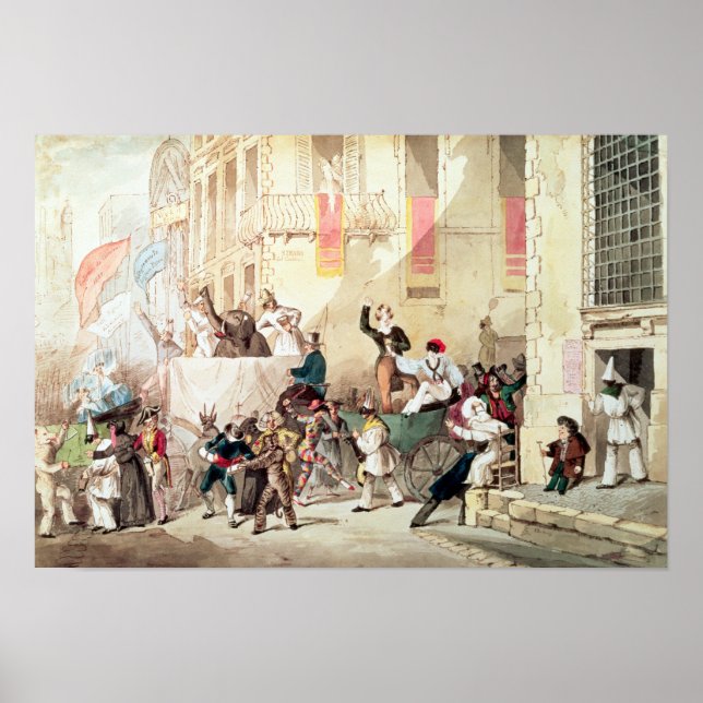 Poster Procession de cirque en Italie, 1830 (Devant)