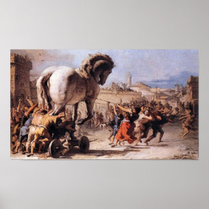 Poster Procession du cheval de Troie