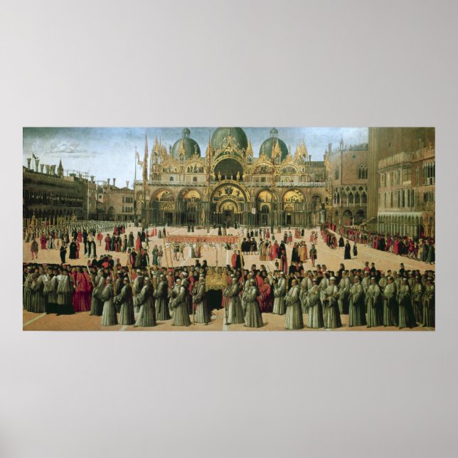 Poster Procession en Carré de Saint-Marc, 1496 (Devant)