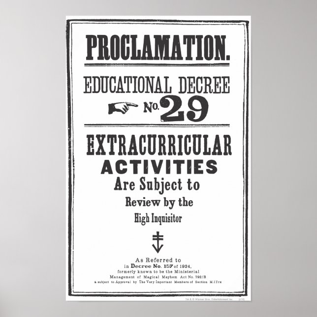 Poster Proclamation 29 (Devant)