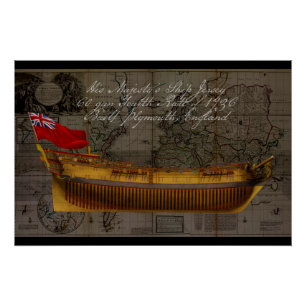 Poster Profil de peinture du navire Jersey