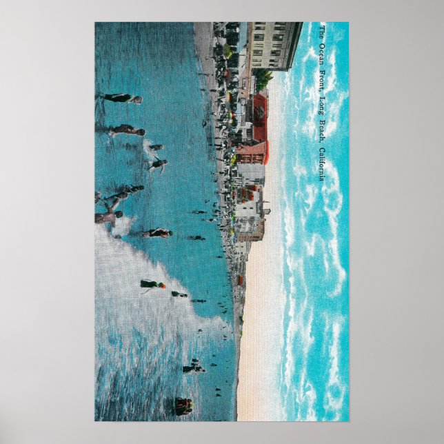Poster Profitez des vagues à Ocean BeachLong Beach, CA (Devant)
