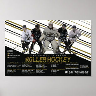 Poster Programme d'hockey de rouleau d'Akron