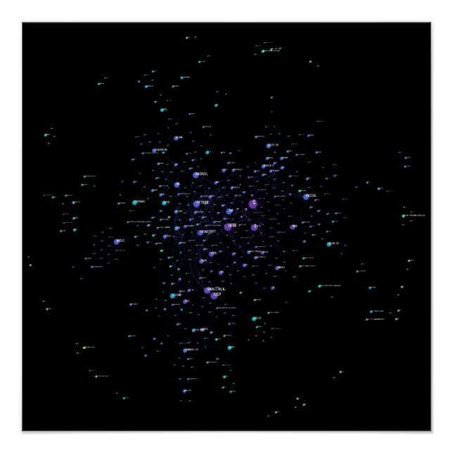 Poster Programming Languages Influence Network 2021 (Devant)