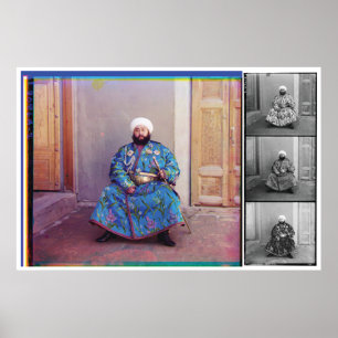 Poster Prokudin-Gorskii, Alim Khan, Emir de Boukhara