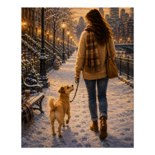 Poster Promenade Cozy d'Hiver avec Ma Meilleure Amie