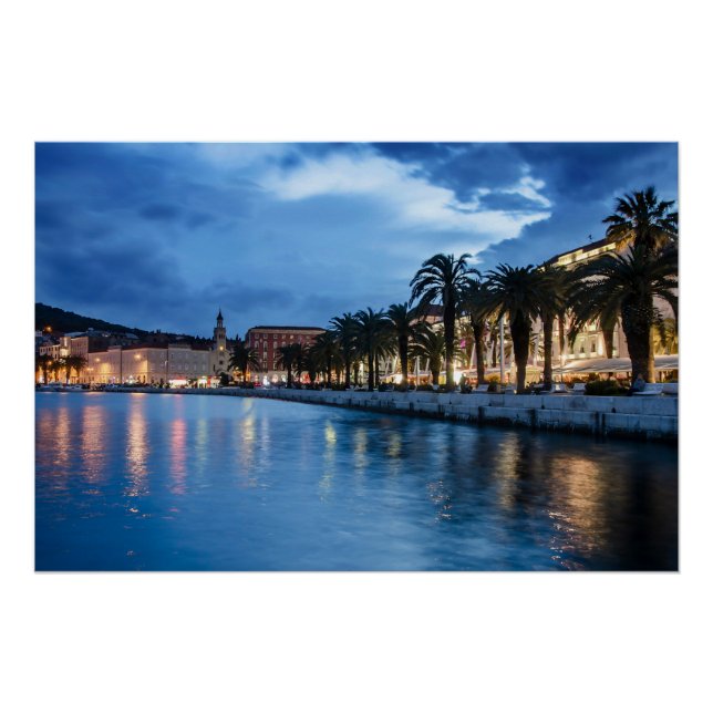 Poster Promenade de Split en Croatie (Devant)