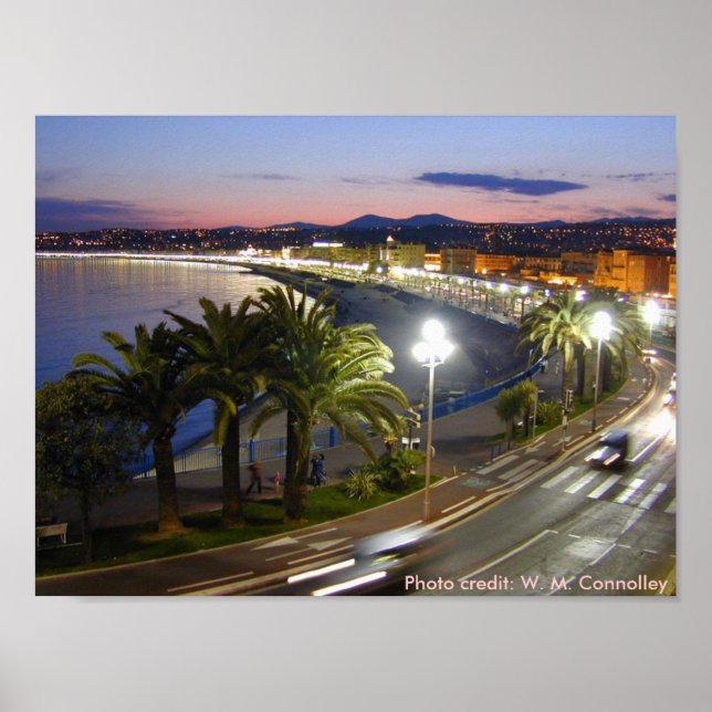 Poster / "Promenade des Anglais" à Nice, (Devant)