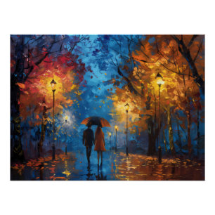 Poster Promenade du Soir à la Lumière d'Automne