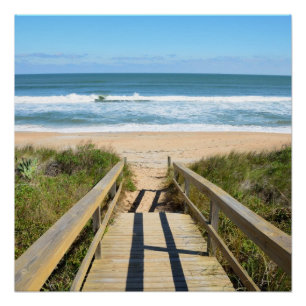 Poster Promenade vers la plage
