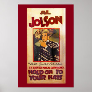 Poster Promo de théâtre d'Al Jolson