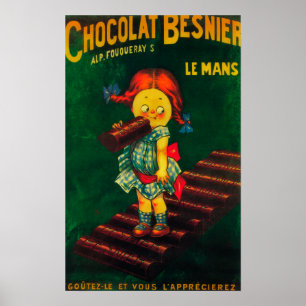 Poster promotionnel du chocolat Besnier