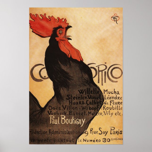 Poster promotionnel du coq périodique (Devant)