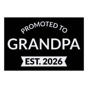 Poster Promu À Grand-Père Est. 2026 II