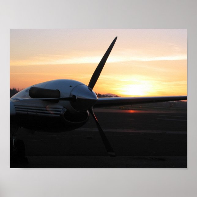 Poster Prop au coucher du soleil (Devant)