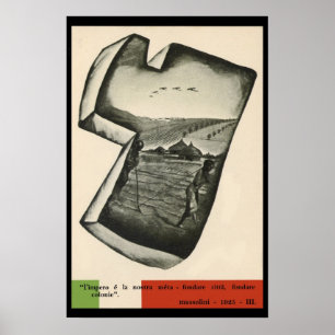 Poster Propagande Mussolini